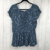 1x s/s flower babydoll top