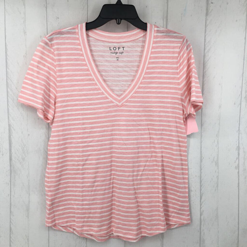 M Striped v-neck s/s tee