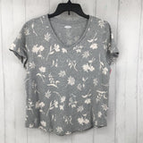 L Flo print v-neck s/s tee