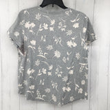 L Flo print v-neck s/s tee