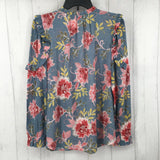 M Flo print l/s top