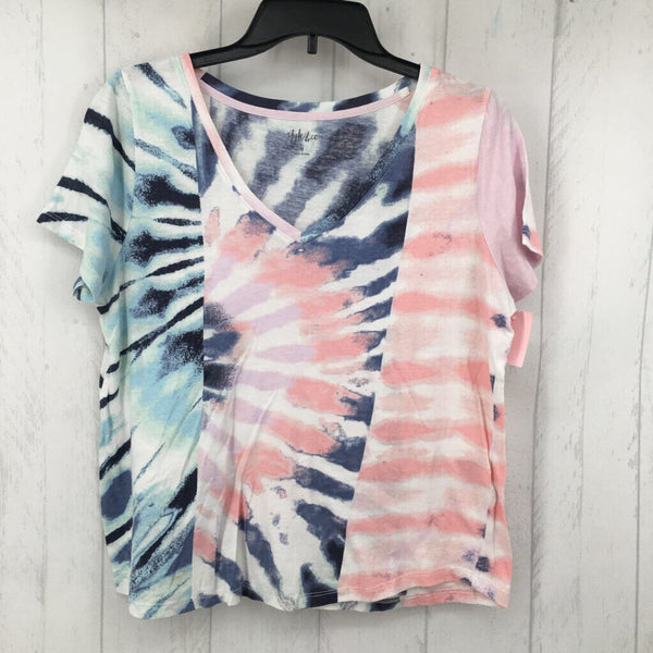 M V-neck tie-dye s/s tee