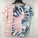 M V-neck tie-dye s/s tee