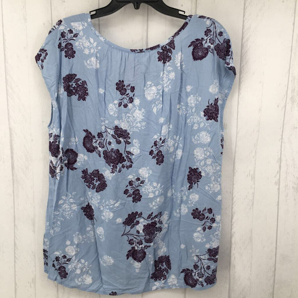 L Flo print tassel tie slvls top