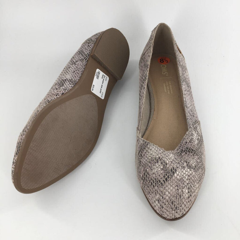 8.5 snake skin print flats