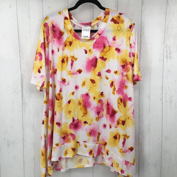 3x s/s flower print top