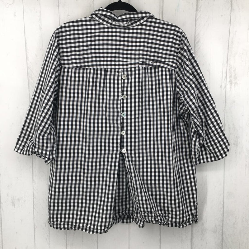 3x s/s check button down shirt