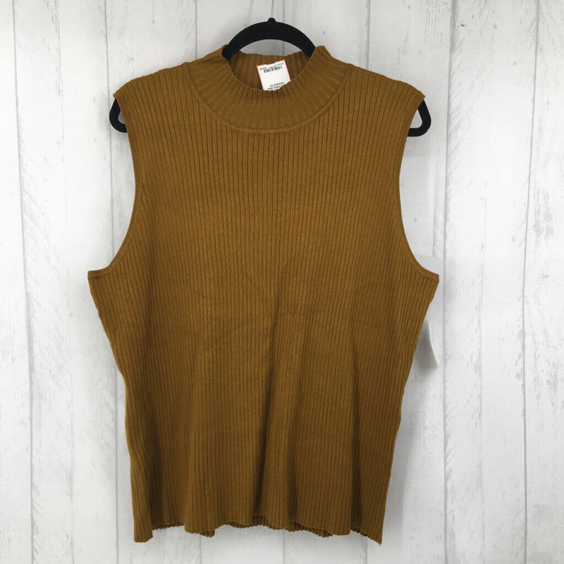 R28 3x ribbed mock neck tank