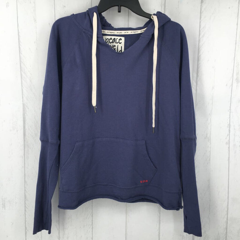 M l/s v-neck pullover hoodie