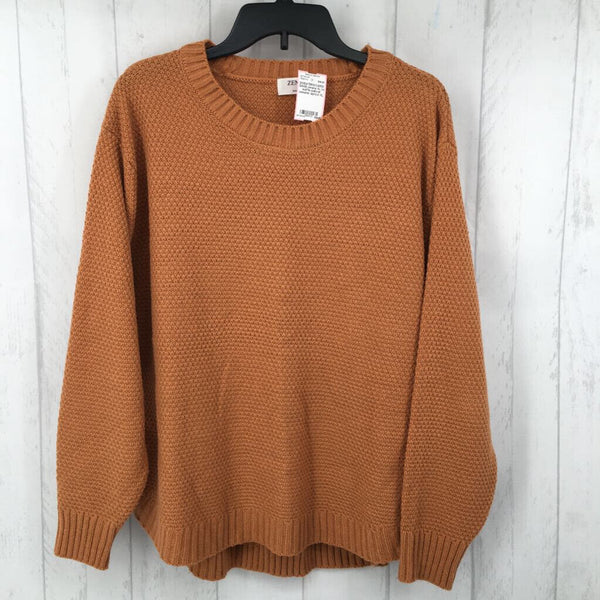 XL l/s waffle pullover sweater