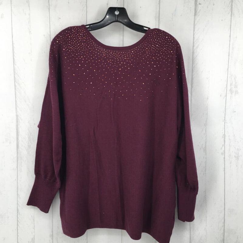 R56 L v-neck embellished sweater