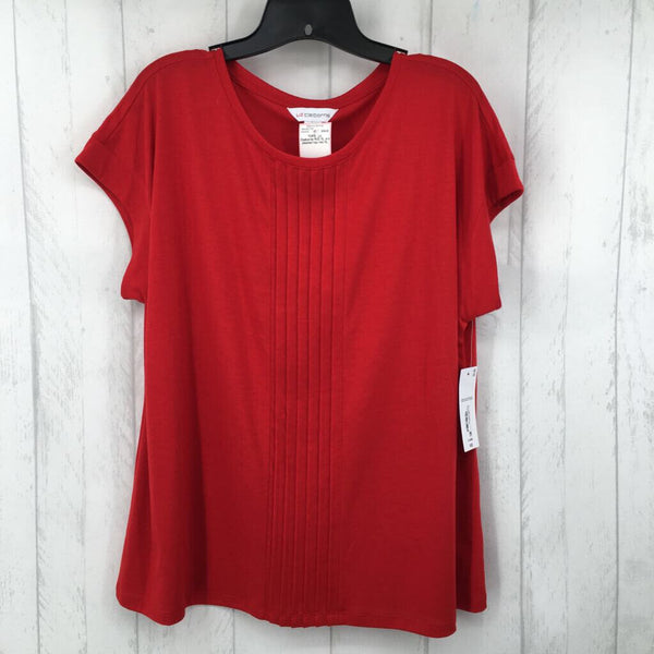 R32 XL s/s pleated top