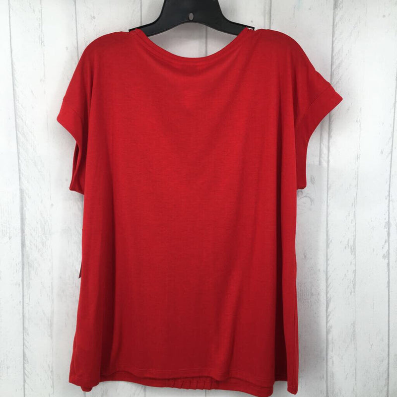 R32 XL s/s pleated top