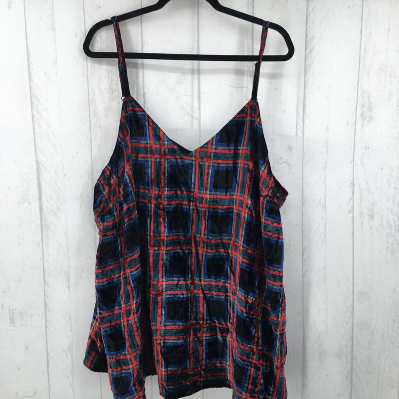 R45 4X Velvet plaid tank