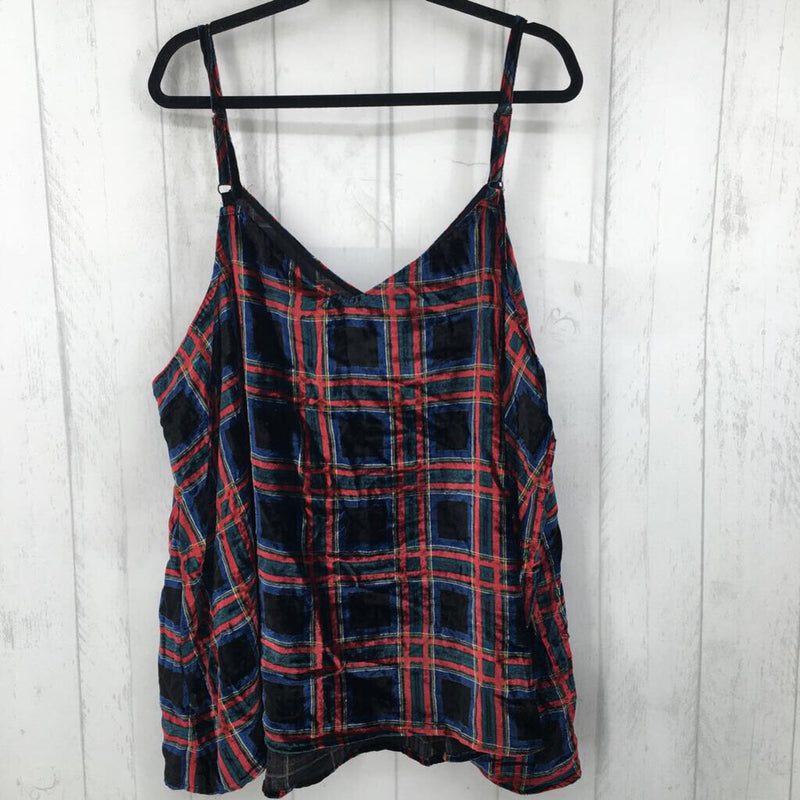 R45 4X Velvet plaid tank