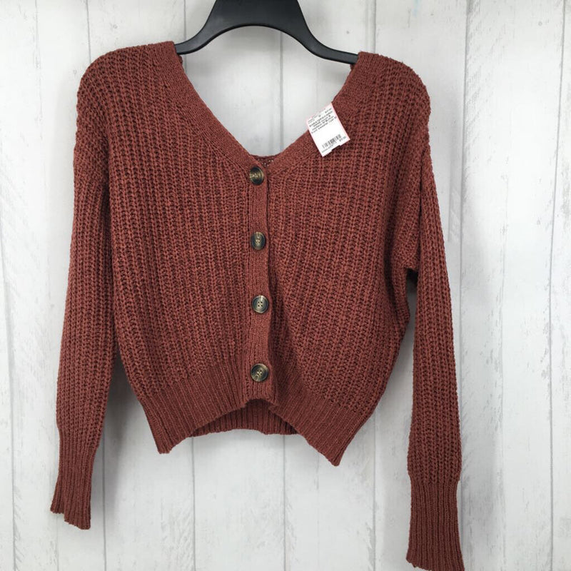 M Button front sweater