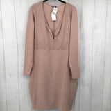 R33 2X V-neck l/s dress