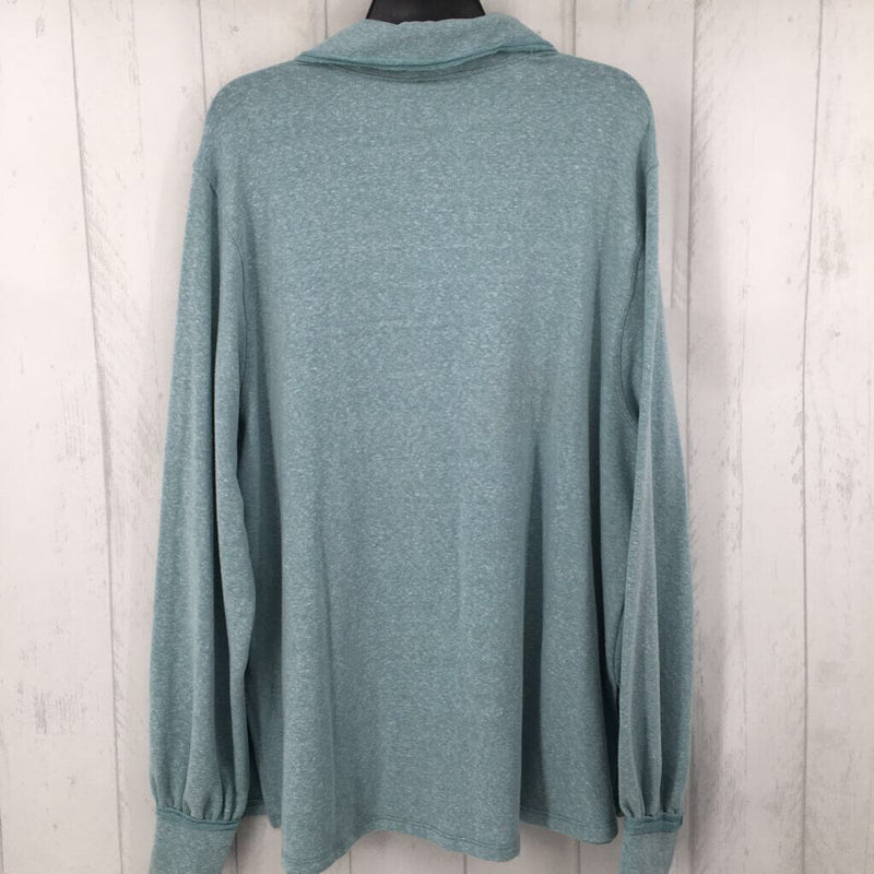 XL Marled button down l/s top