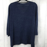 3x elbow slv v-neck sweater