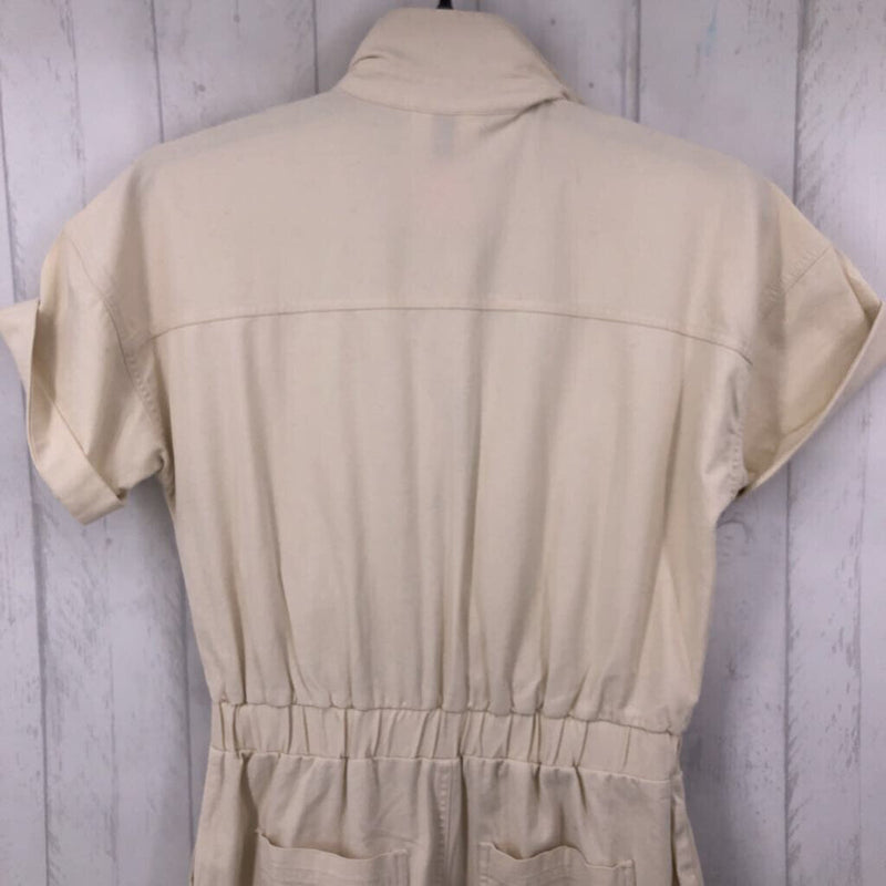 R40 8 Button front jumpsuit s/s