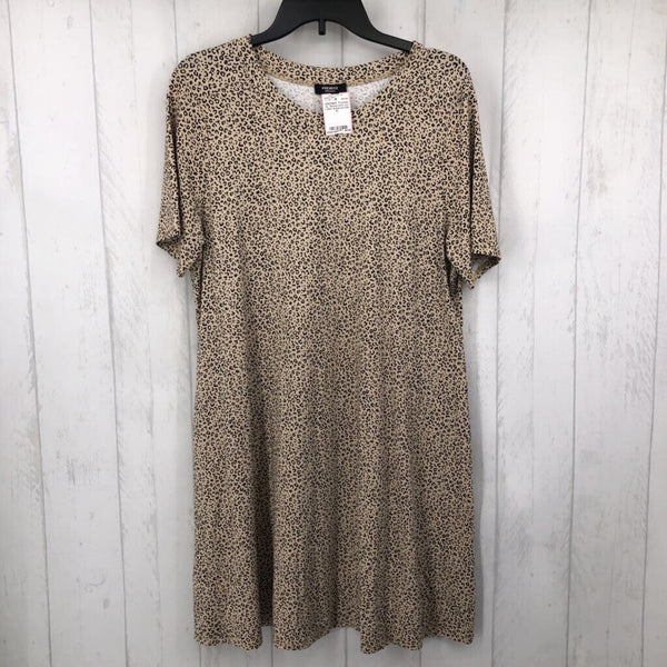 XL Animal print s/s t-shirt dress