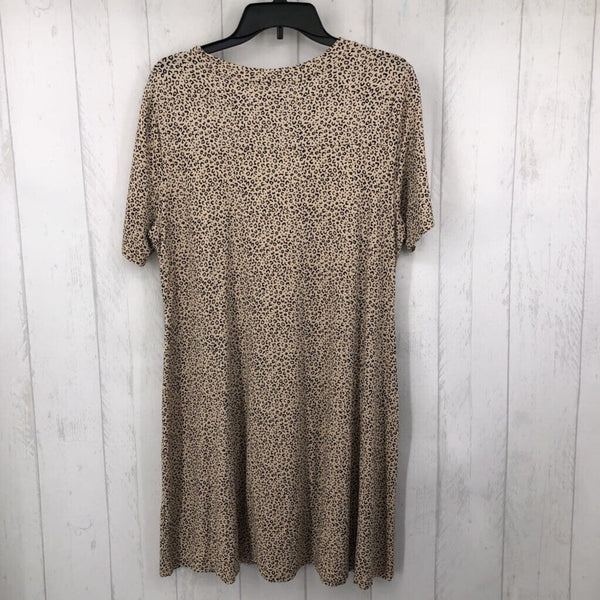 XL Animal print s/s t-shirt dress