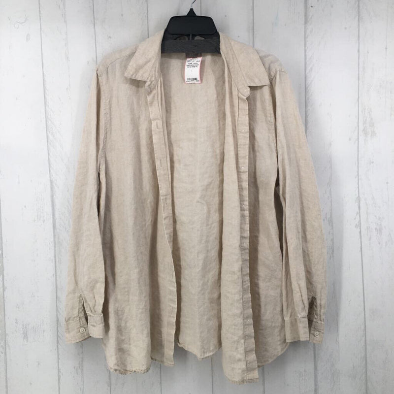 XL Linen button down l/s top