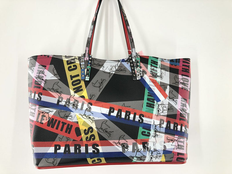 east west paris print tote w/ pouch