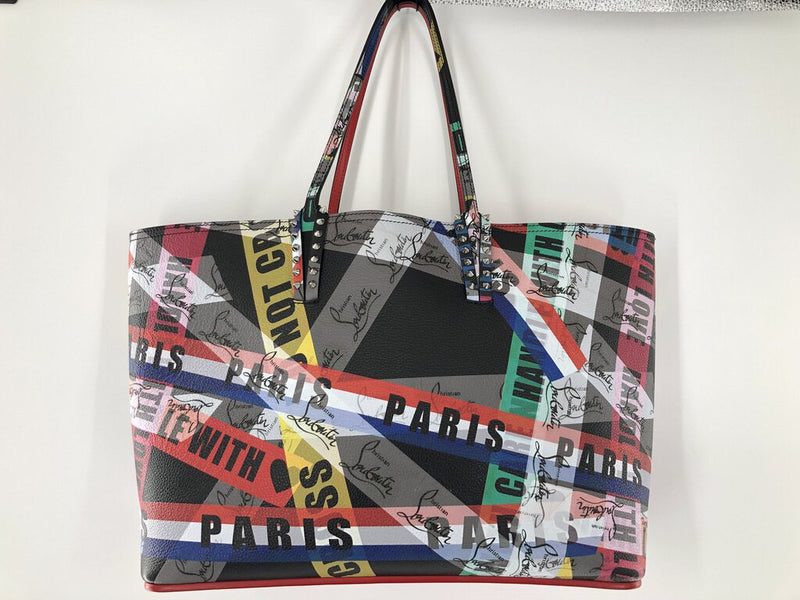 east west paris print tote w/ pouch