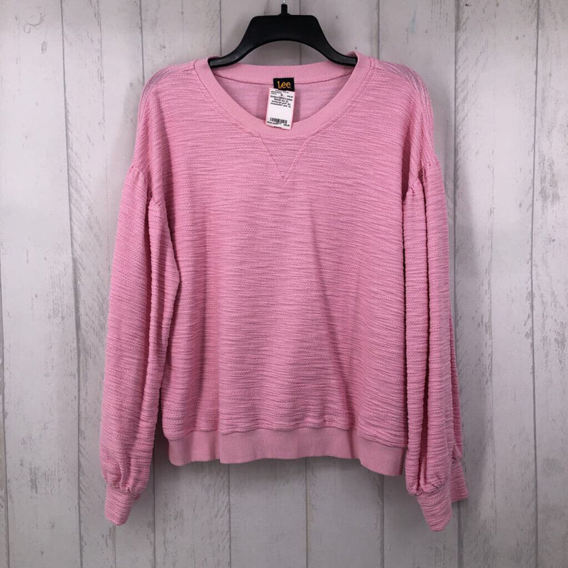 XL textured puff slv sweatshirt