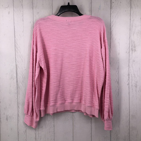 XL textured puff slv sweatshirt