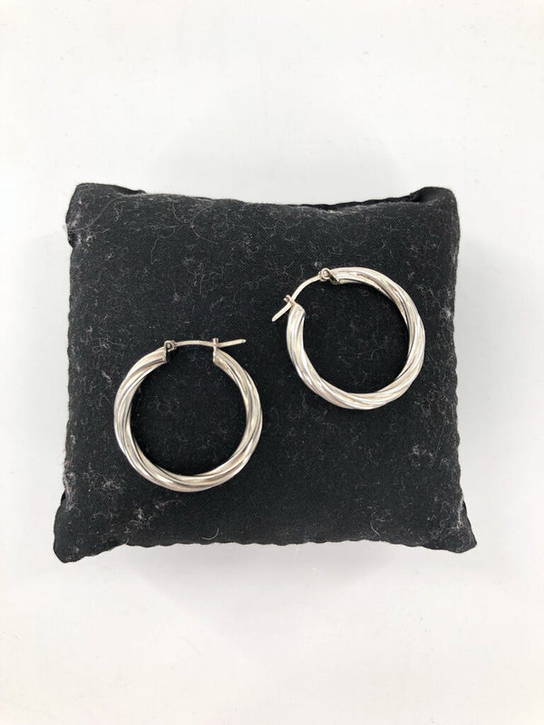 Silvertone hoop earings