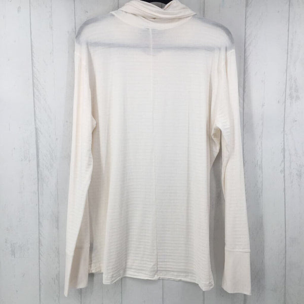 XXL Striped cowl neck l/s top