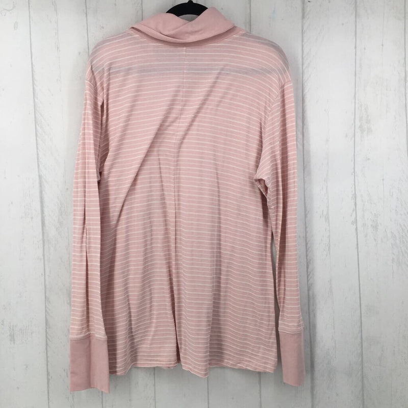 XXL Striped cowl neck l/s top