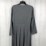 L l/s v-neck maxi dress