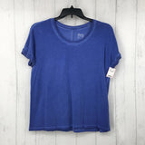 S cuff s/s v-neck top