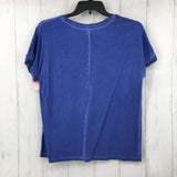 S cuff s/s v-neck top