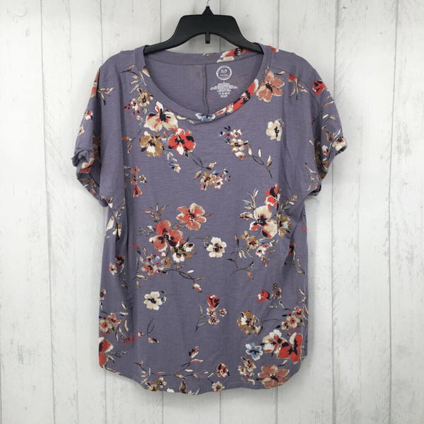 0(XL) s/s flower print top