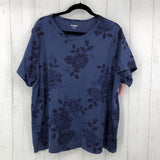 XXL s/s flower print top