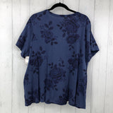 XXL s/s flower print top