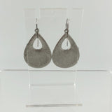 Teardrop shape w crystals dangle earrings