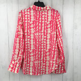 L l/s print button shirt