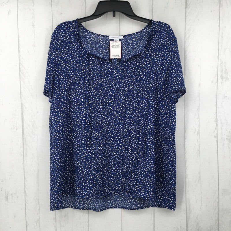 L s/s print v-neck top