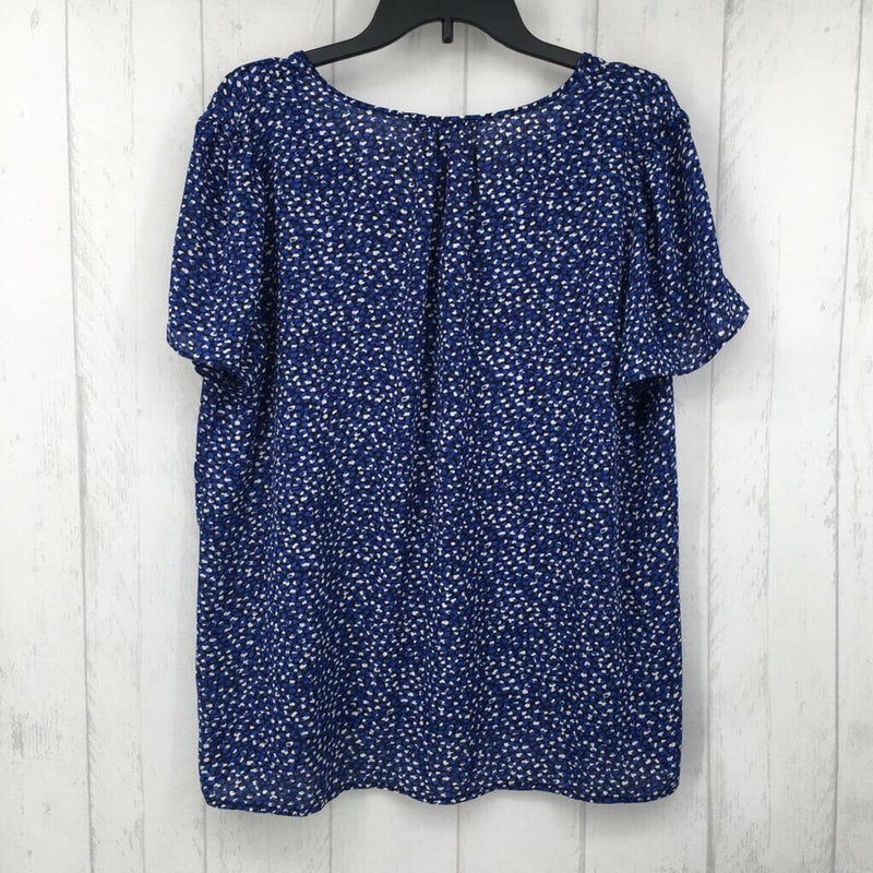 L s/s print v-neck top