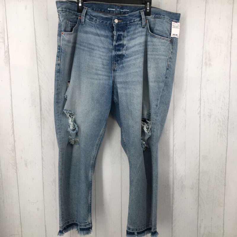 18 Hi-rise slouchy straight jeans