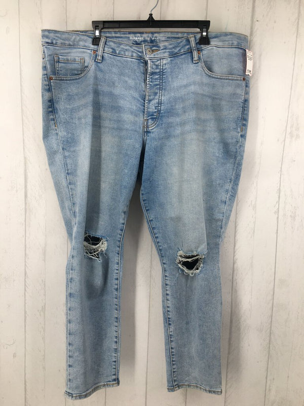 18 Hi-rise straight leg jeans