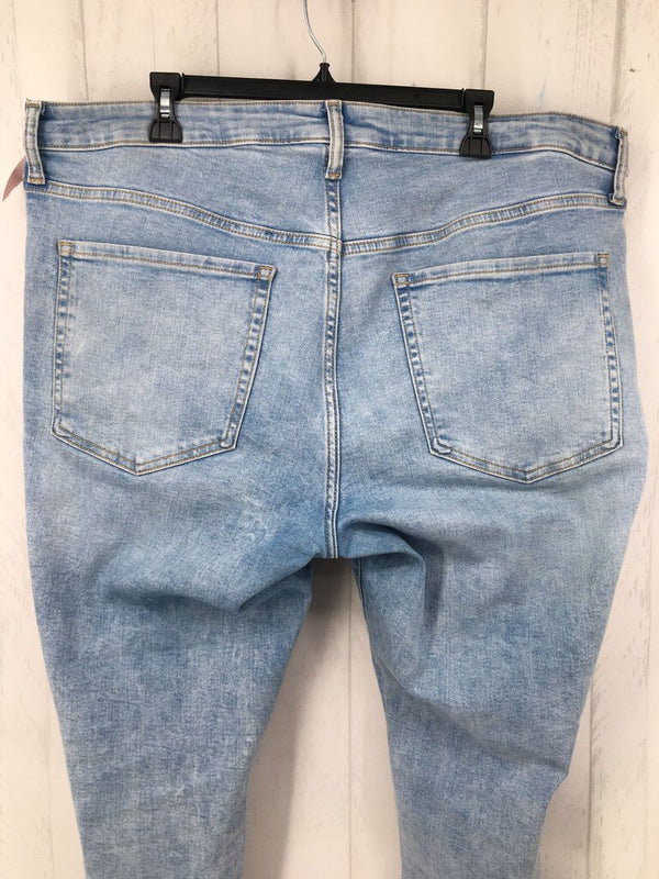 18 Hi-rise straight leg jeans