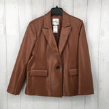 XL Faux leather blazer