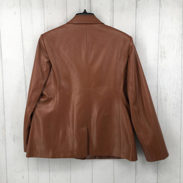 XL Faux leather blazer