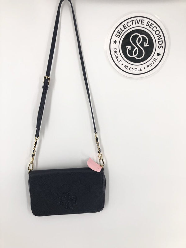 pebbled chain strap flap crossbody/clutch